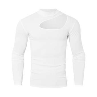 Hollow Out Stretch Fitness Tee for Gym Streetwear Fashion