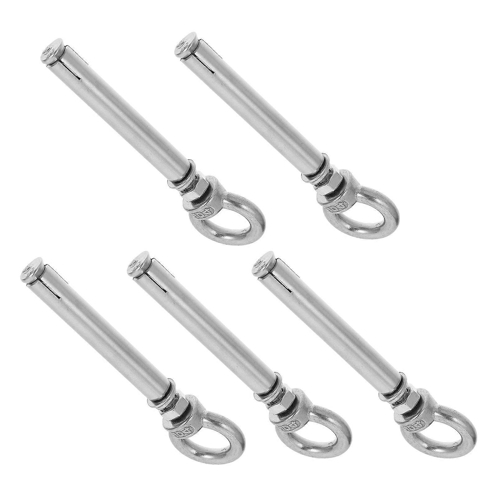 Expansion Eyebolt Stainless Steel for Hanging Function 5Pcs Silver