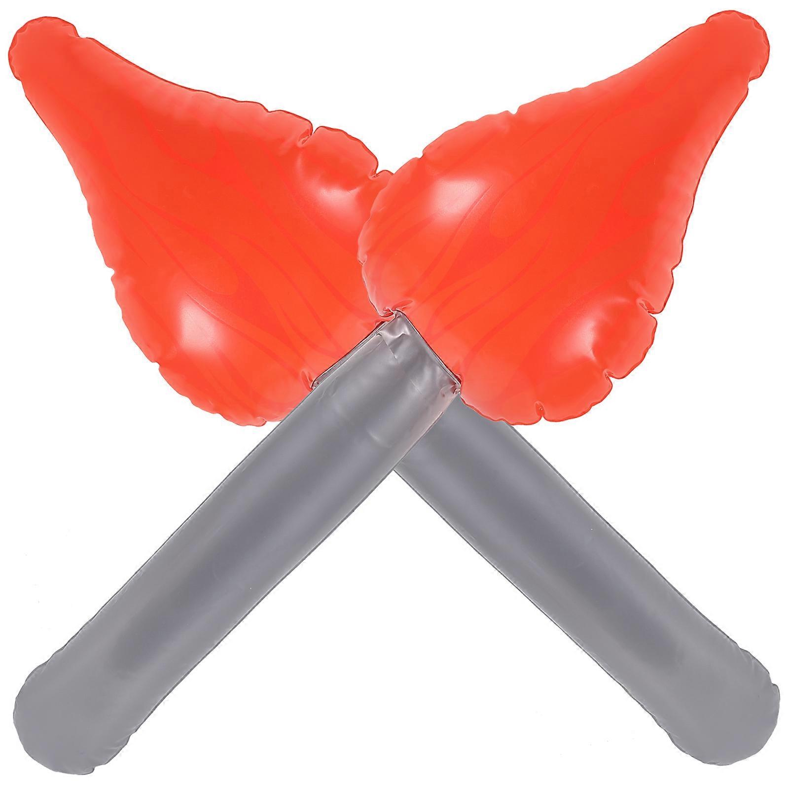 2pcs Inflatable Torch Ornaments Creative Inflatable Torches Performance Props Torches Playthings