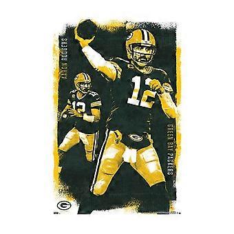 Quebra-cabeça de madeira AARON RODGERS - GREEN BAY PACKERS NFL FOOTBALL 22658 -A2038