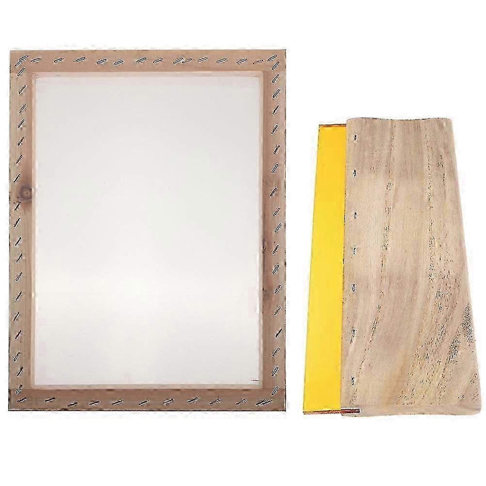 Screen Printing Squeegee, Wood + Rubber + Textile, For Textile Printing