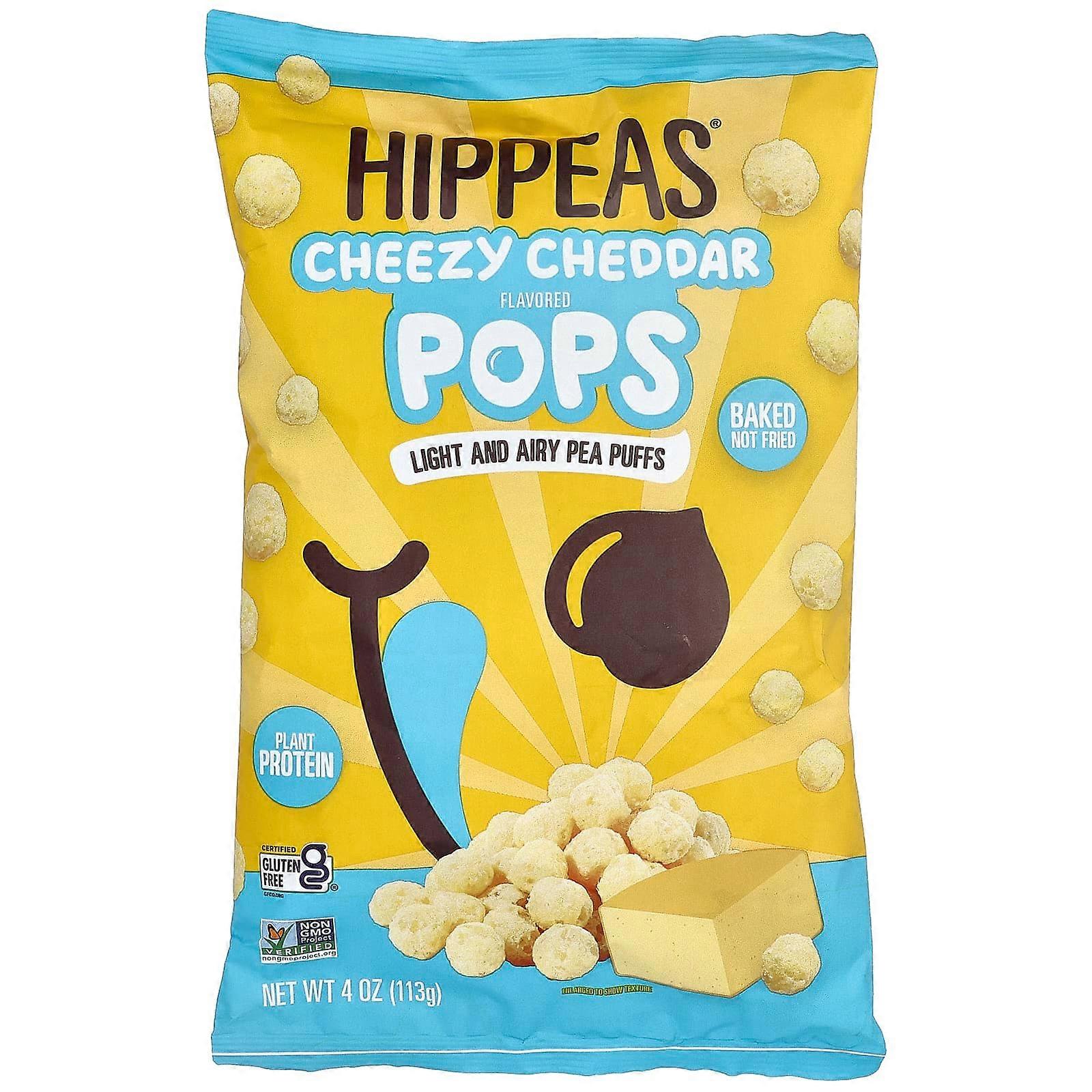 Hippeas, Pops, Cheezy Cheddar, 4 oz (113 g)