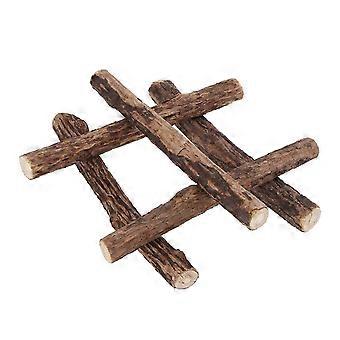 Natural Wood Polygonum Cat Molar Sticks for Teeth Cleaning