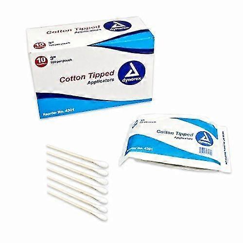 Cotonete de 7,6 cm (3 polegadas), não estéril, caixa com 1000 unidades (pacote com 1)