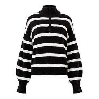 French Connection Unisex Voksen Vhari Vandrette Striber Lynlås Hals Afslappet Sæt Sweatertop