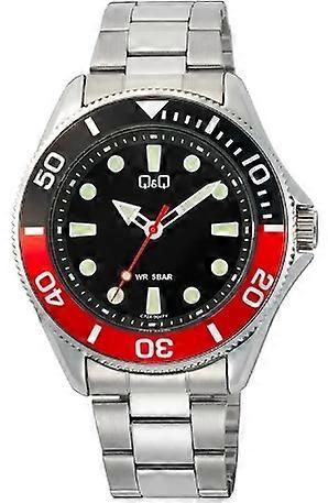 Q&Q GENT DIVER BLACK & RED
