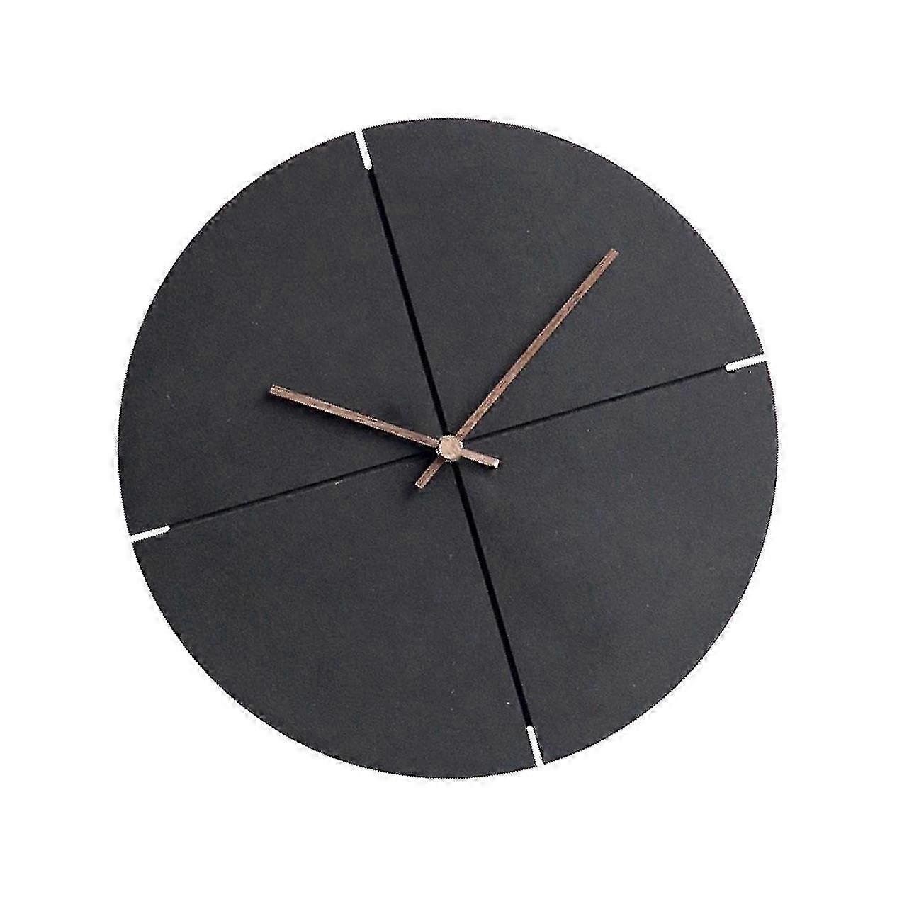 Silent Clock Solid Non-digital Indoor Office Wall Round Modern Art Decor