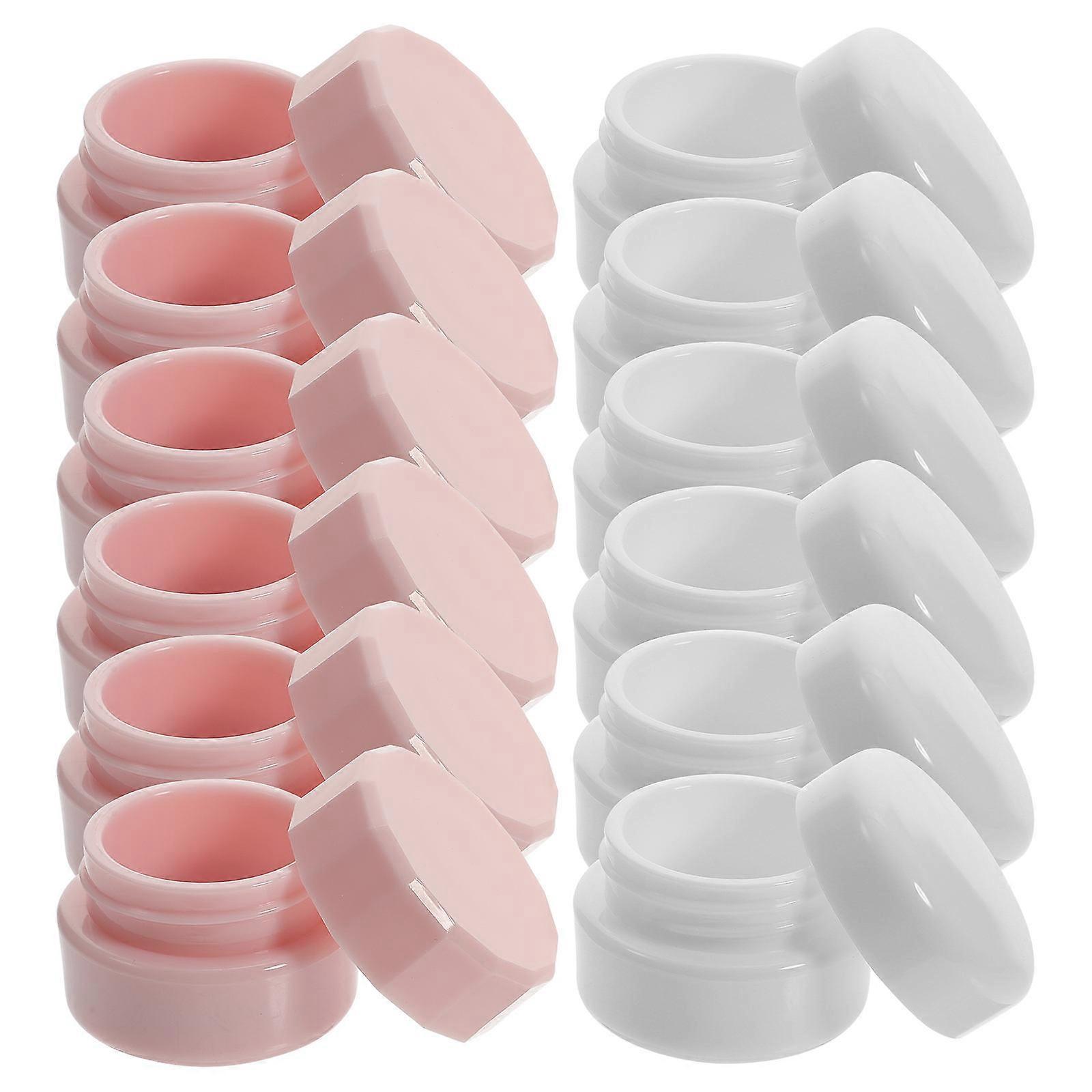 Refillable Cosmetic Small Boxes Plastic Jar for Storage Use 12Pcs
