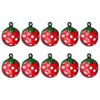 SHEVT-10 Pcs Collar Puppy Strawberry Shape Pet Bells Cat Bell Dog Collar Bell Bell Dogs Ring Dog Bell