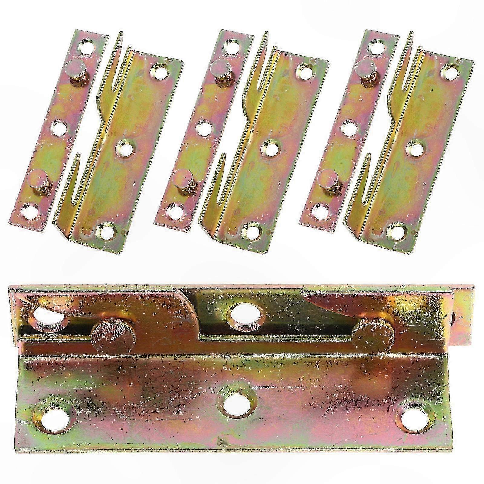 Durable Bed Frame Brackets with Rail Buckles, 4-Pack Platcompatible withm Bed Hardware, 8.50x2.50x2.50cm Size compatible withEasy Assembly