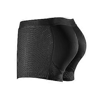 Mens Padded Underwear Mesh Shorts Buttock Lifter Expanding Butt Push Up Pad Underwear Black