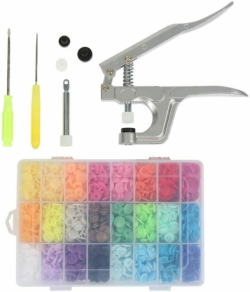 360 Set 24 Colors T5 Snaps + Snaps Pliers For All Kinds Of Diy Clothing Crafts