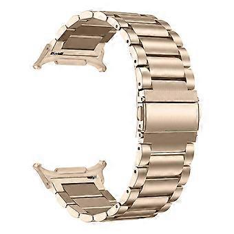 Für Samsung Galaxy Watch Ultra (2025) 47mm Band 3-Perlen Galvanik Farbe Metall Uhrenarmband