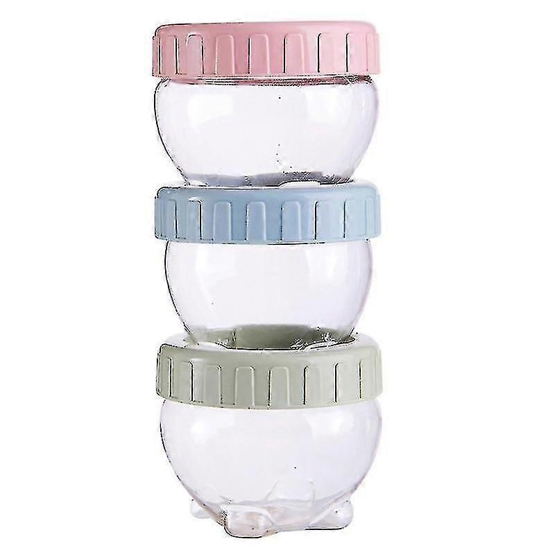 3 Pack Portable Snack Storage Jar Plastic