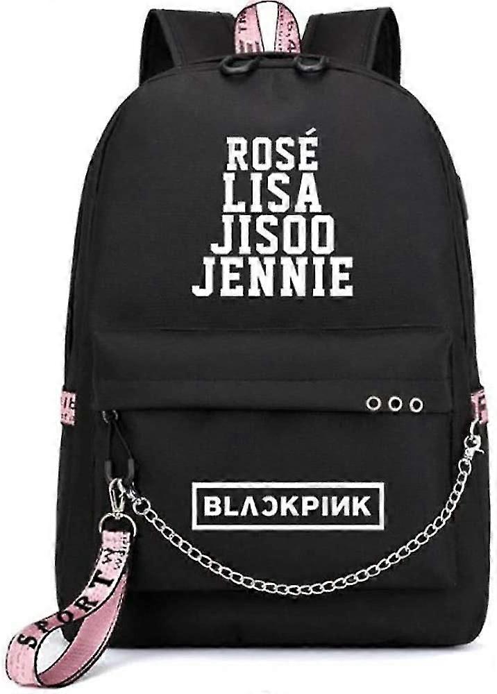 Usb Rechargeable Canvas Backpack(black)