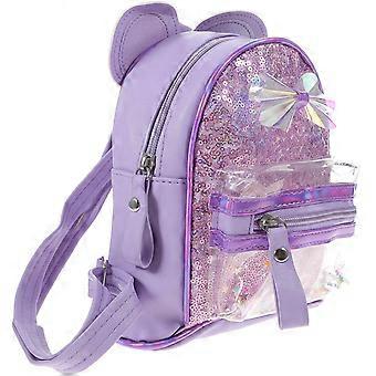 1Pc Cartoon Cat Design Ryggsekk Bedårende skoleveske Mote Sequin Shoulder Bag