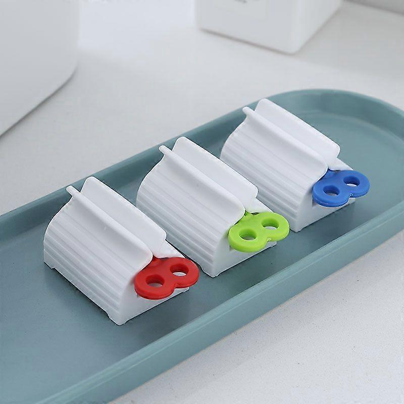 3pcs Toothpaste Dispenser Toothpaste Seat Holder Seat Bracket Rotating Toothpaste Dispense