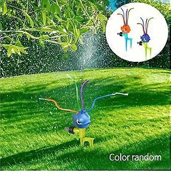 Octopus Sprinkler, Durable Plastic Outdoor Lawn Sprinkler with Colorful Spray Tubes, Weatherproof for Pet Play and Summer Fun, Random Color