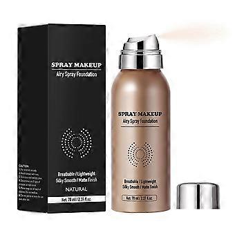 Spray Foundation 70ml, Full Coverage Finish and Lightweight Breathable Makeup for Travel