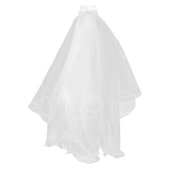 White Kids Veil Crown Veil Cosplay Rhinestone Crown Veil Hair Accessories Birthday Photo Props Gift with Hair Comb