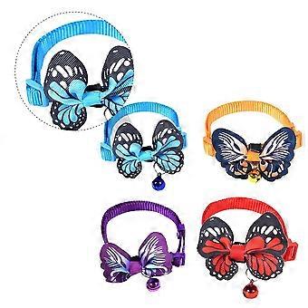 Adjustable Pet Collar 4Pcs Chic Bell Collar for Cat Use