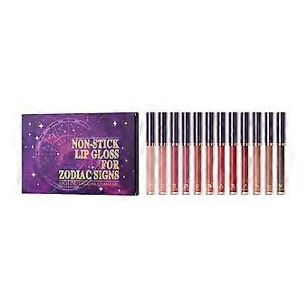 Clear Lip Gloss Roll On Set 12 Colors Non Sticky Long Lasting Pigmented Lip Tint Gift Ready
