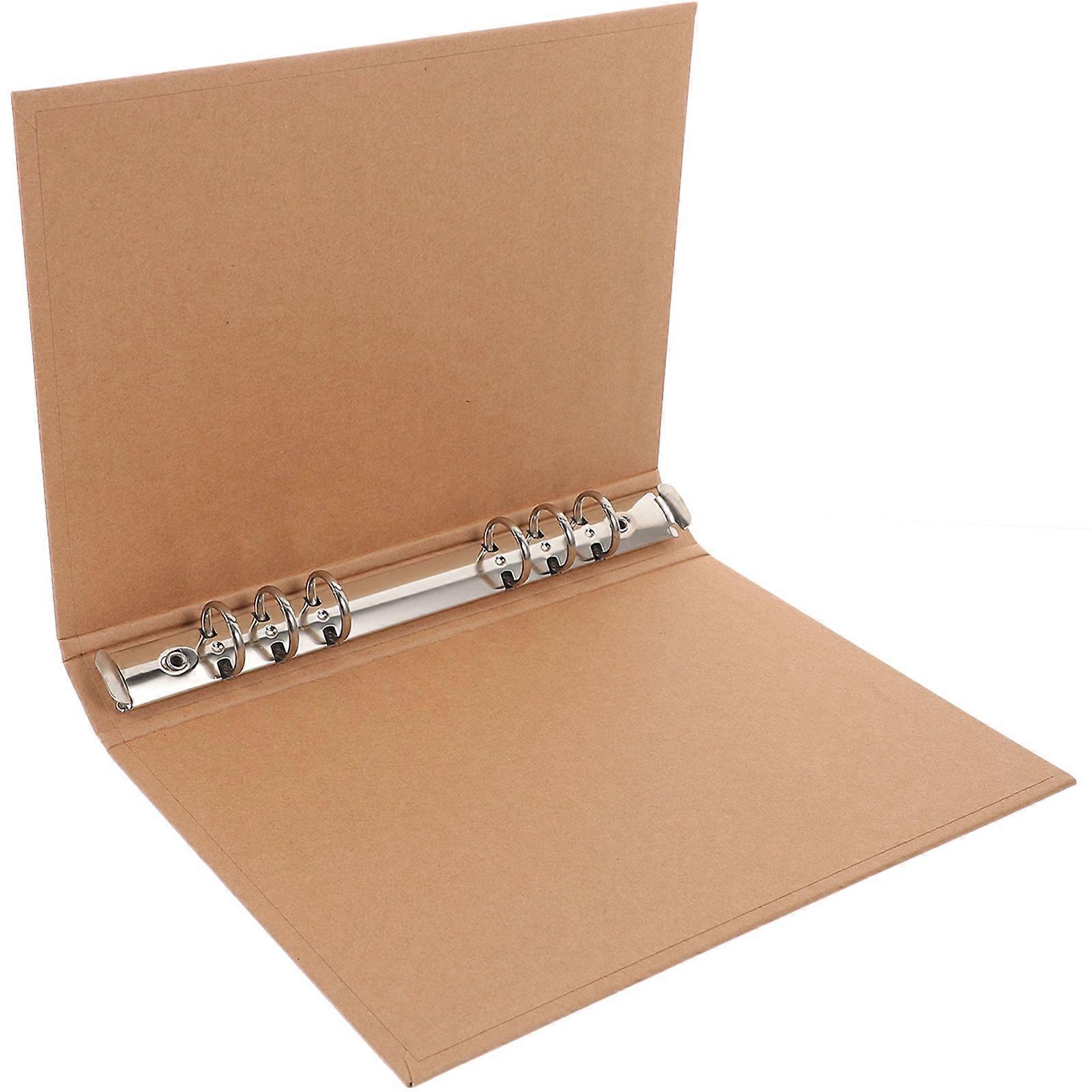 Binder Cover Notebook Shell for Kraft Paper Binder 6-Ring Reusable