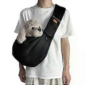 Mesh Polyester Åndbar Hundetaske Kæledyr Crossbody Skuldertaske Udendørs Rejse Bærbar Kat Hvalp Slynge Taske Bæreudstyr