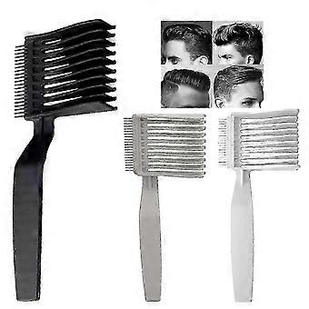 3-Pack Professional Barber Combs for Men with Gradient Design - Fade & Curved Hair Cutting and Styling Combs for Precision Haircuts