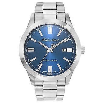 Mathey-Tissot Mathy I Jumbo Special Edition Edelstahl Blaues Zifferblatt Quarz H455ABU Herrenuhr