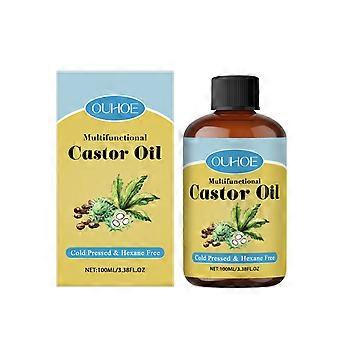 Bio-Rizinusöl pflegt und befeuchtet Haare, Augenbrauen, Haut, Körper Behandlung mit mehreren Vorteilen Sanfte Massage