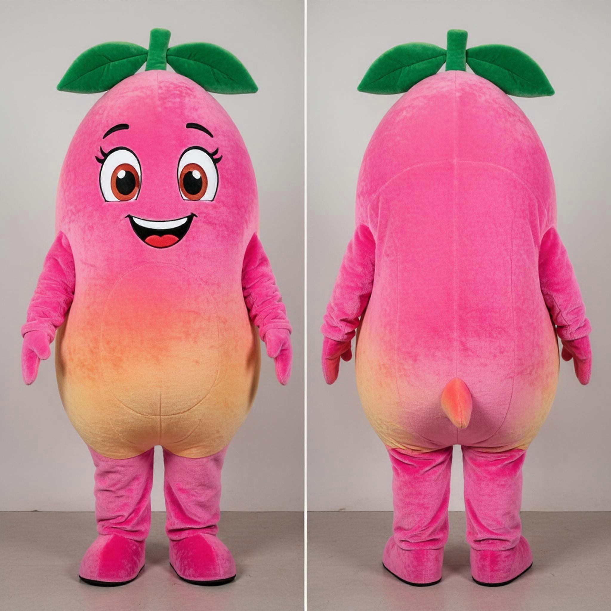 MASTICOT Vibrant Pink Rounded Mango Mascot