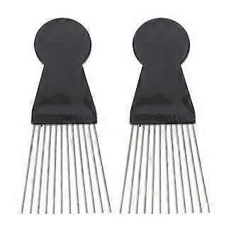 Herren-Haarkamm aus Edelstahl für Haarstyling, 2er-Pack
