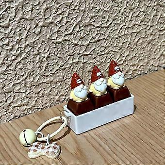 Cute 3-Key Gnome Fidget Keychain Portable Stress Relief Sensory Fidget Toy for Bag Decoration Daily Use Party Favor