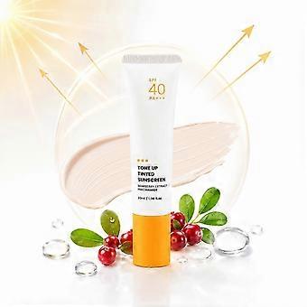 ToneUp Tinted Face Sunscreen SPF40 PA+++, Glow Natural No White Cast, OilFree Sunscreen with Hyaluronic Acid & Niacinamide for Daily Facial UV Protect