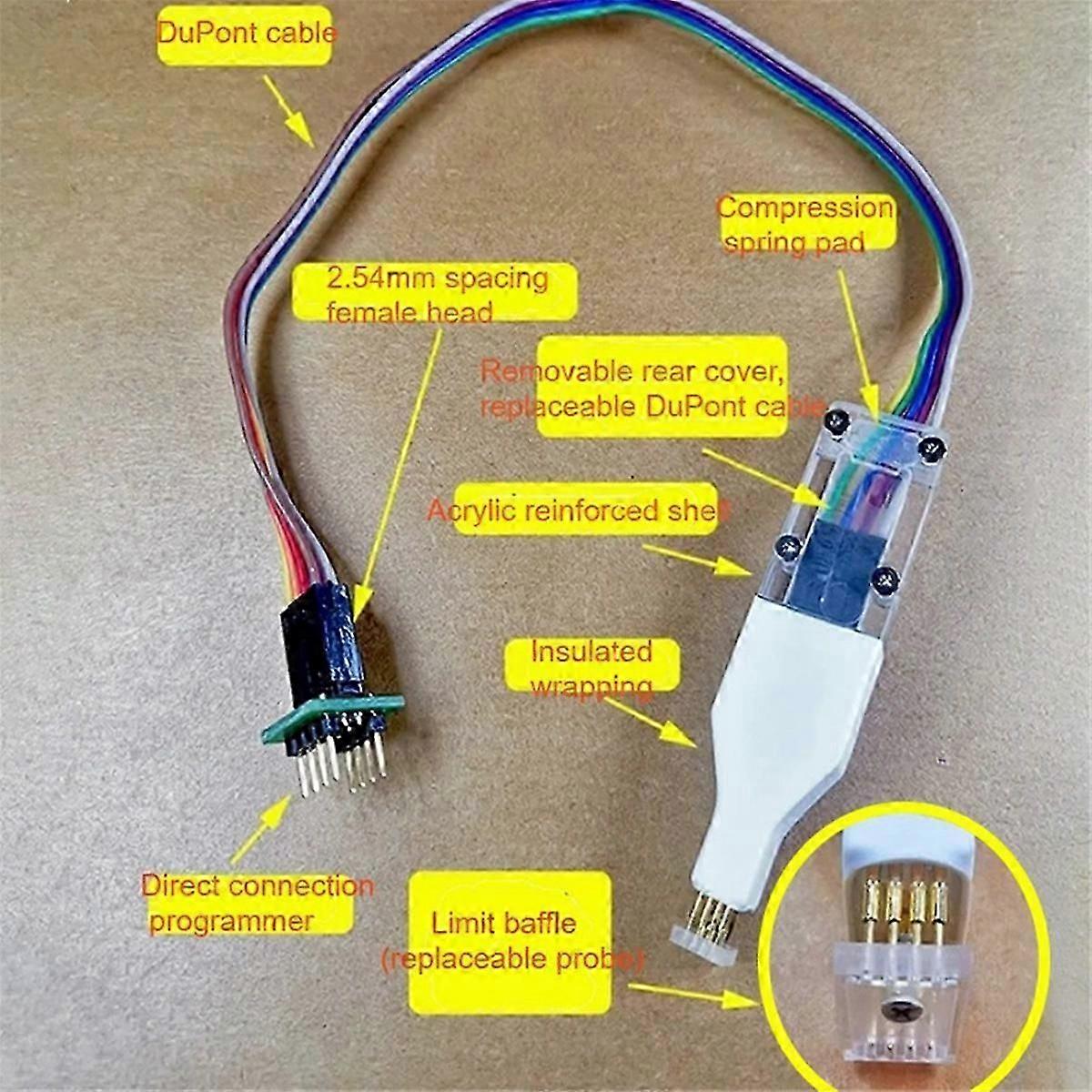 2Pcs Sop8 Chip Download Burn Write Probe Spring Needle Flash