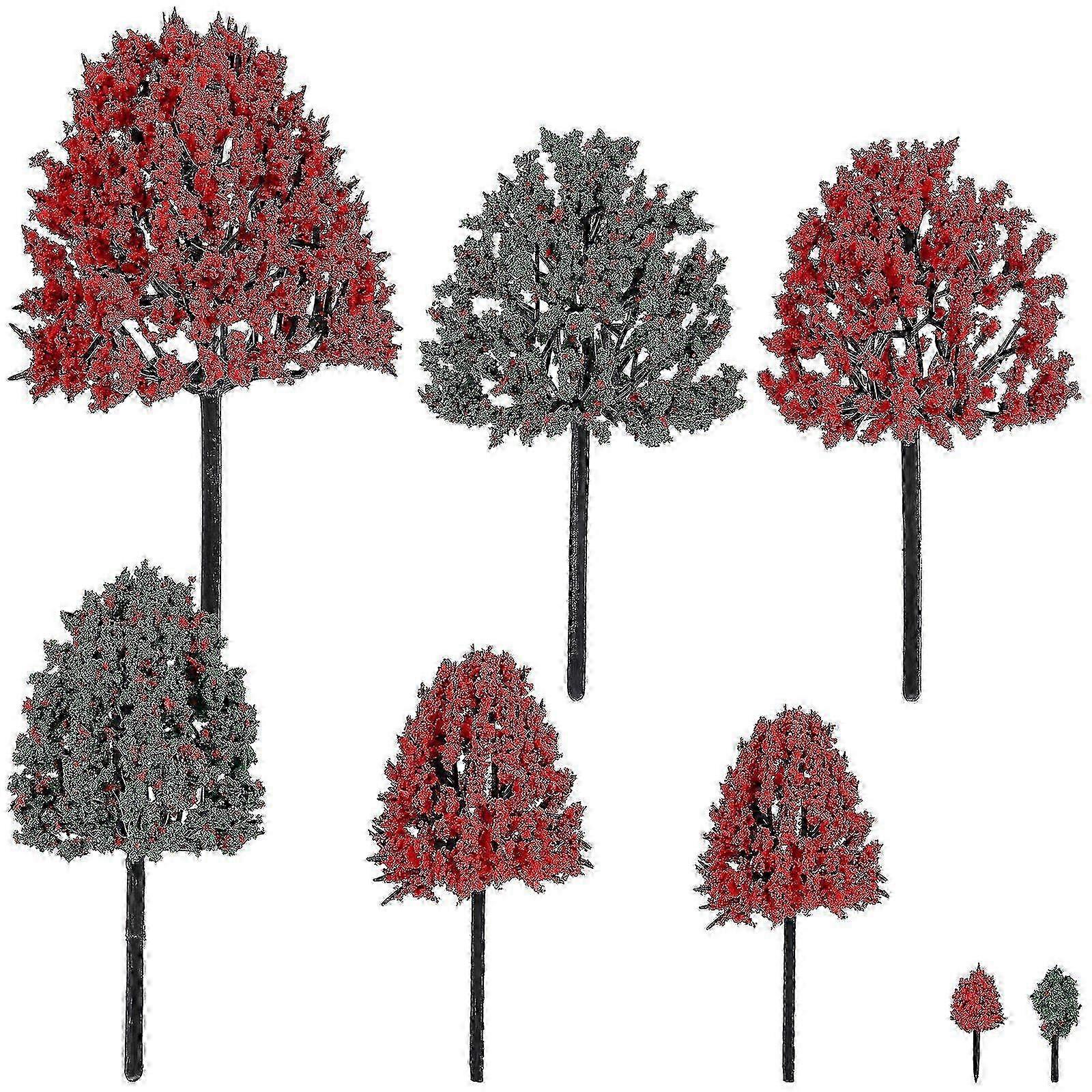 Plastic Trees Model Trees compatible withDecoration 38Pcs Miniature Tree Set