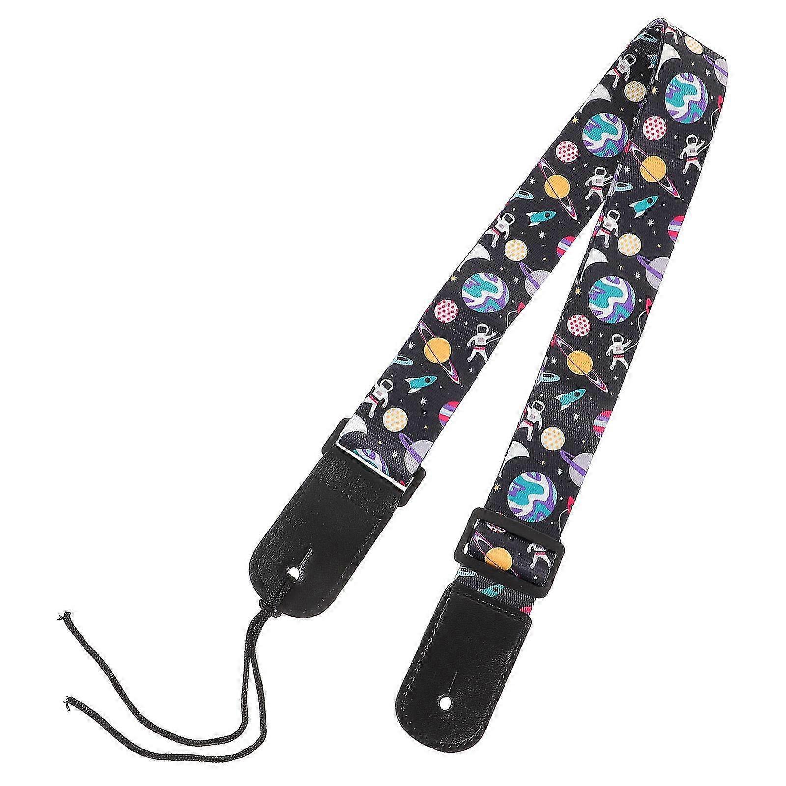 Kids Guitar Strap Polyester Leather Ends
