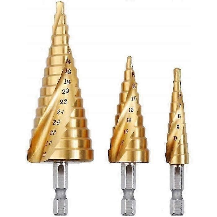 HSS Step Drill Bit Set Titanium Coated