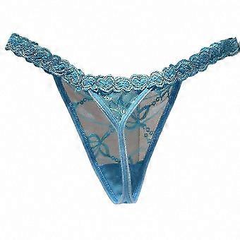 Perizoma in pizzo da donna No-Show Perizoma Mutandine Vita bassa T-Back Lingerie Giallo XL
