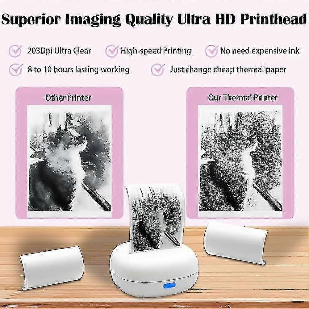 Sticker Printer, Portable Thermal Sticker Maker, Mini Bluetooth Label Maker Machine