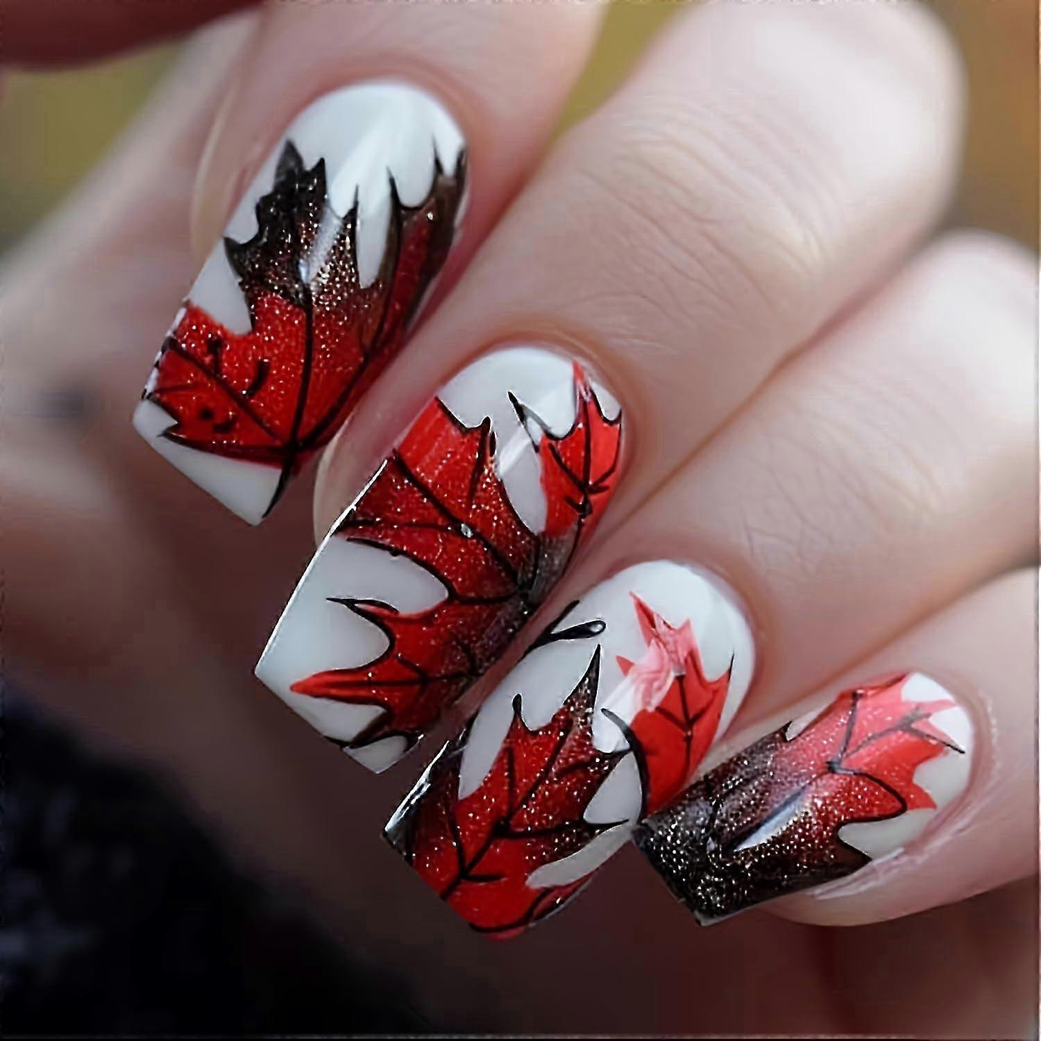 Maple Leaf Autumn Press On Nails