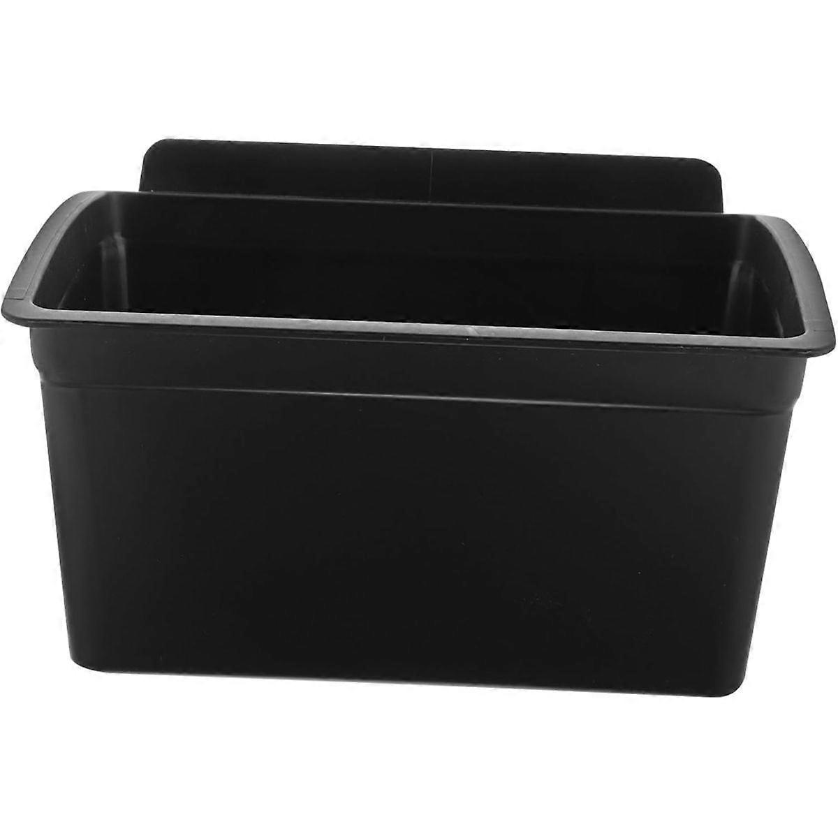 Black Plastic Tool Organizer Bin, Wall Mounted Slat Wall Storage
