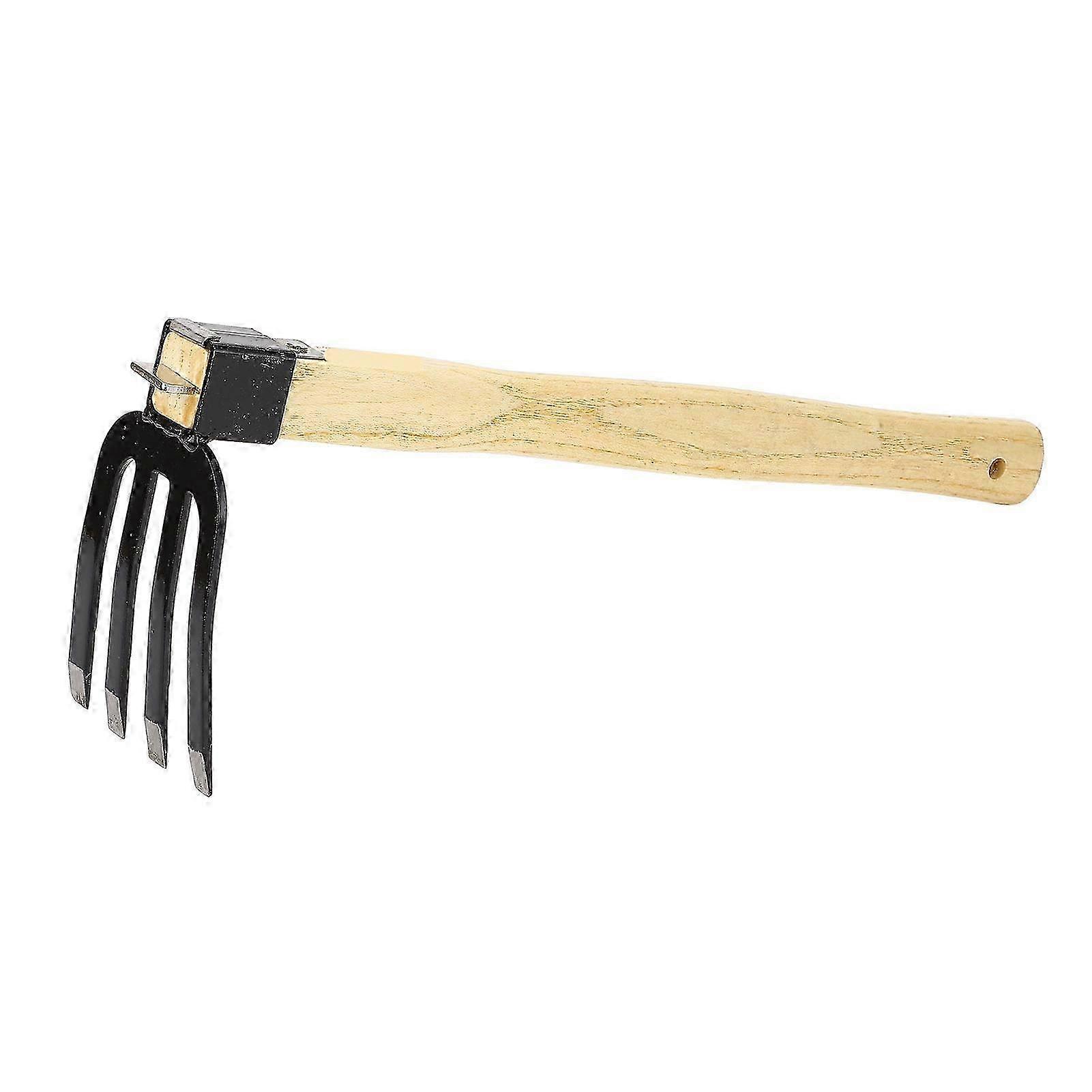 4-Prong Forged Hoe Rake Tool