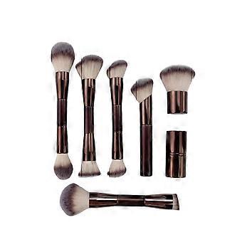 Dual End Makeup Brush Collection, Seven Piece Set and Single Double Head Brushes with Base