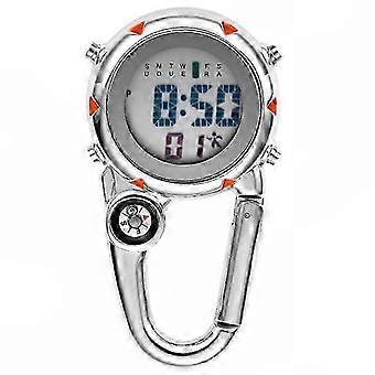 Clip-On Carabiner Digital Sports Watch for Hikers – Luminous, Compass & Stopwatch