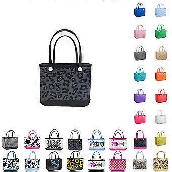 Large Waterproof EVA Beach Tote Bag Leopard Print with Spacious Capacity and Sandproof Protection