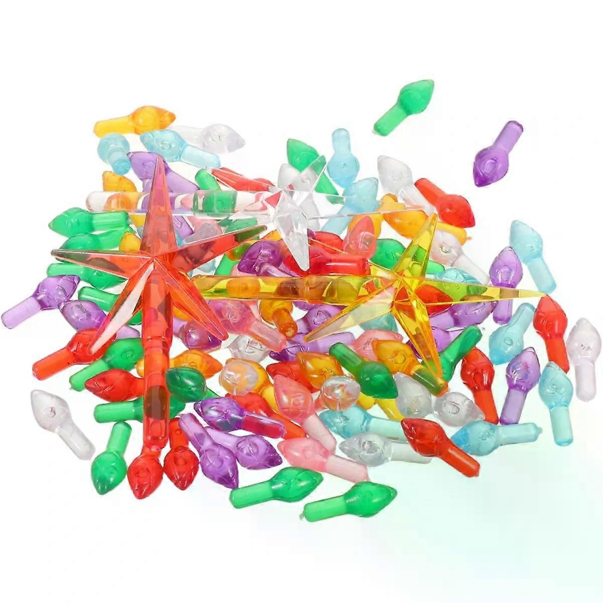 1set Ceramic Christmas Tree Replacement Light Plastic Star Bulbs 103pcs