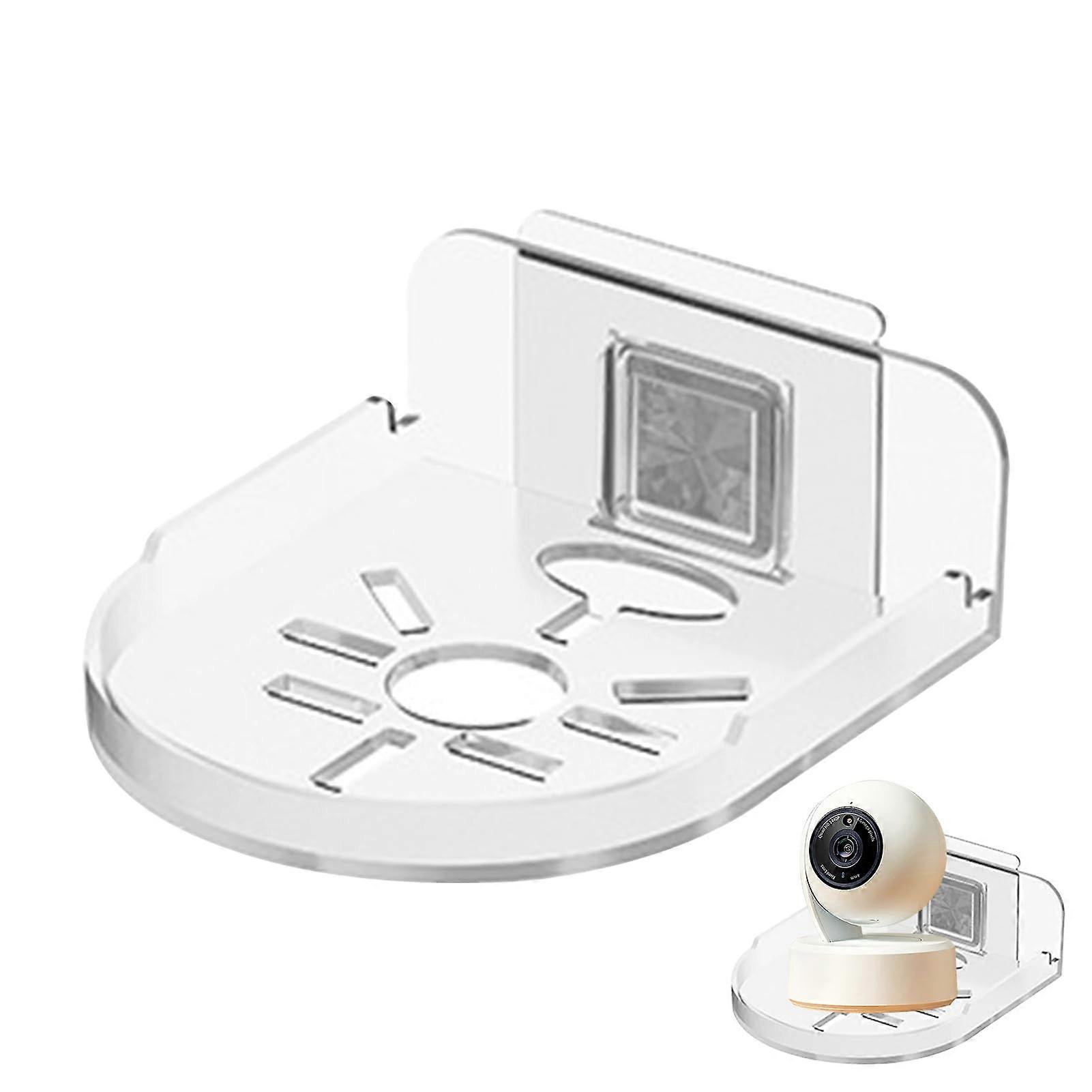 Security Camera Wall Mount Bracket, Transparent Adjustable Holder with Clear Visibility Design