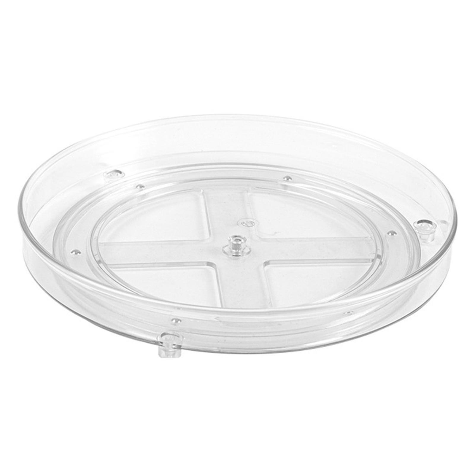 Farmhouse Decorative Tiered Tray Clear Lazy Susan Organizer For Cupboard Pantry Bathroom